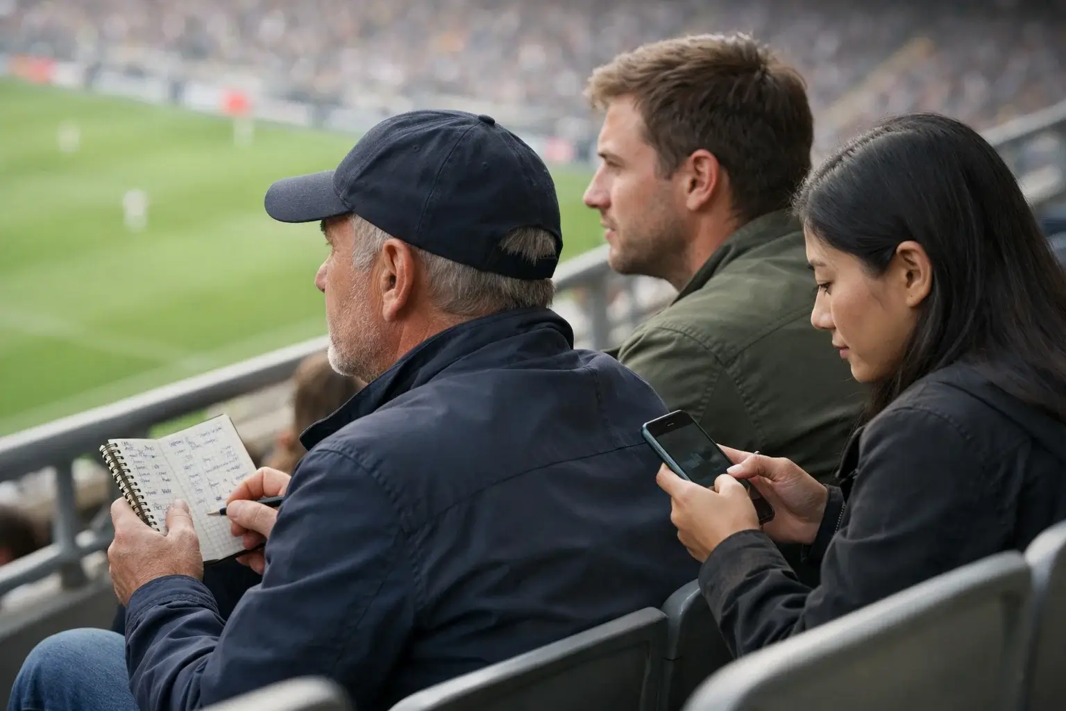 Fußballfans im Bundesliga-Stadion verfolgen ein Spiel — symbolisch für den langen Zeitraum einer Langzeitwette über die gesamte Saison