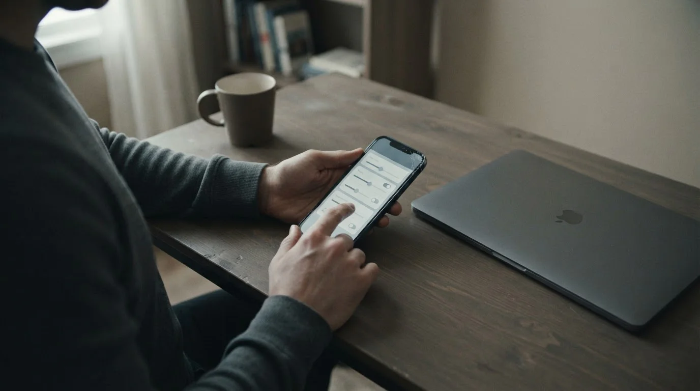 Person setzt Limits in einer App — Einzahlungsgrenzen und Verantwortungsbewusstsein im Fokus