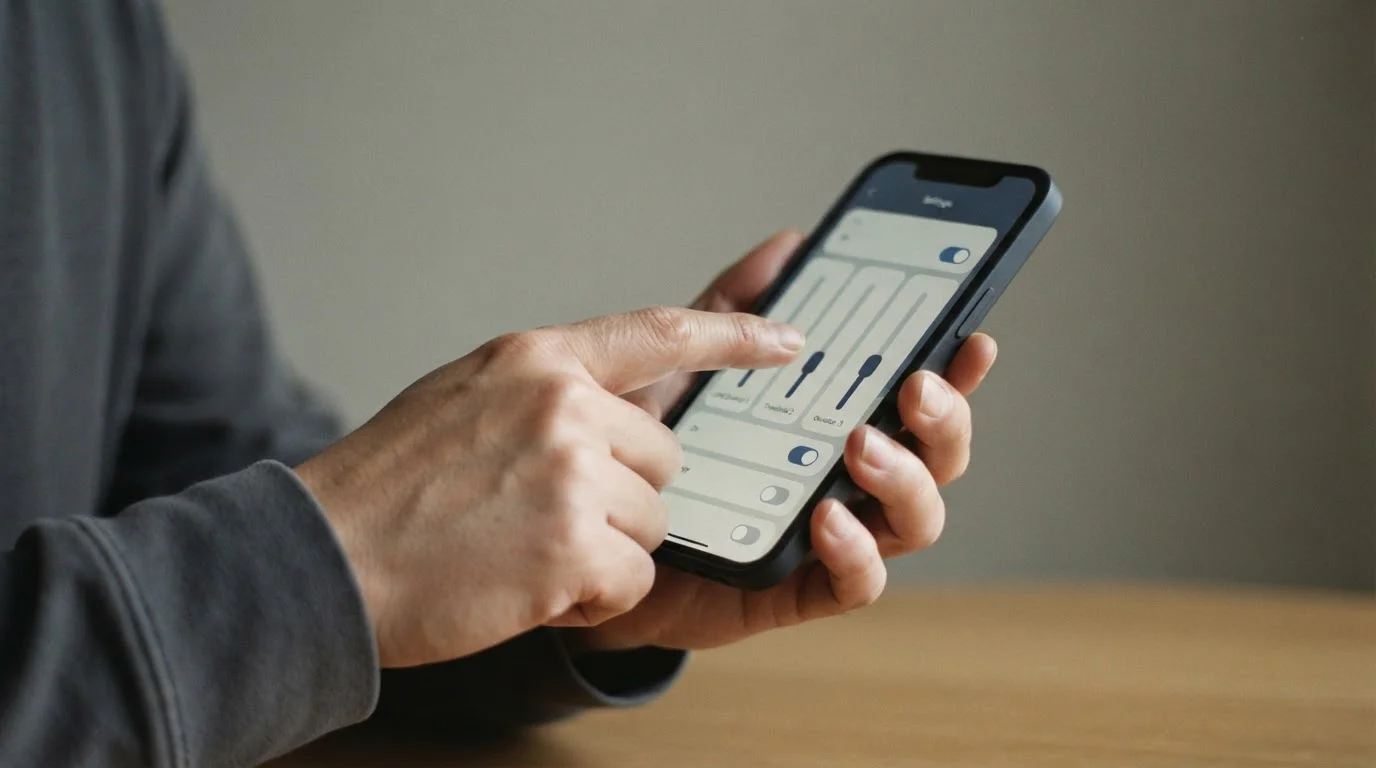 Nutzer setzt Einzahlungslimits in einer neutralen App-Oberfläche