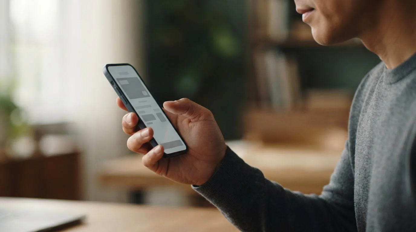 Nahaufnahme einer Hand bei der mobilen Zahlung auf dem Smartphone